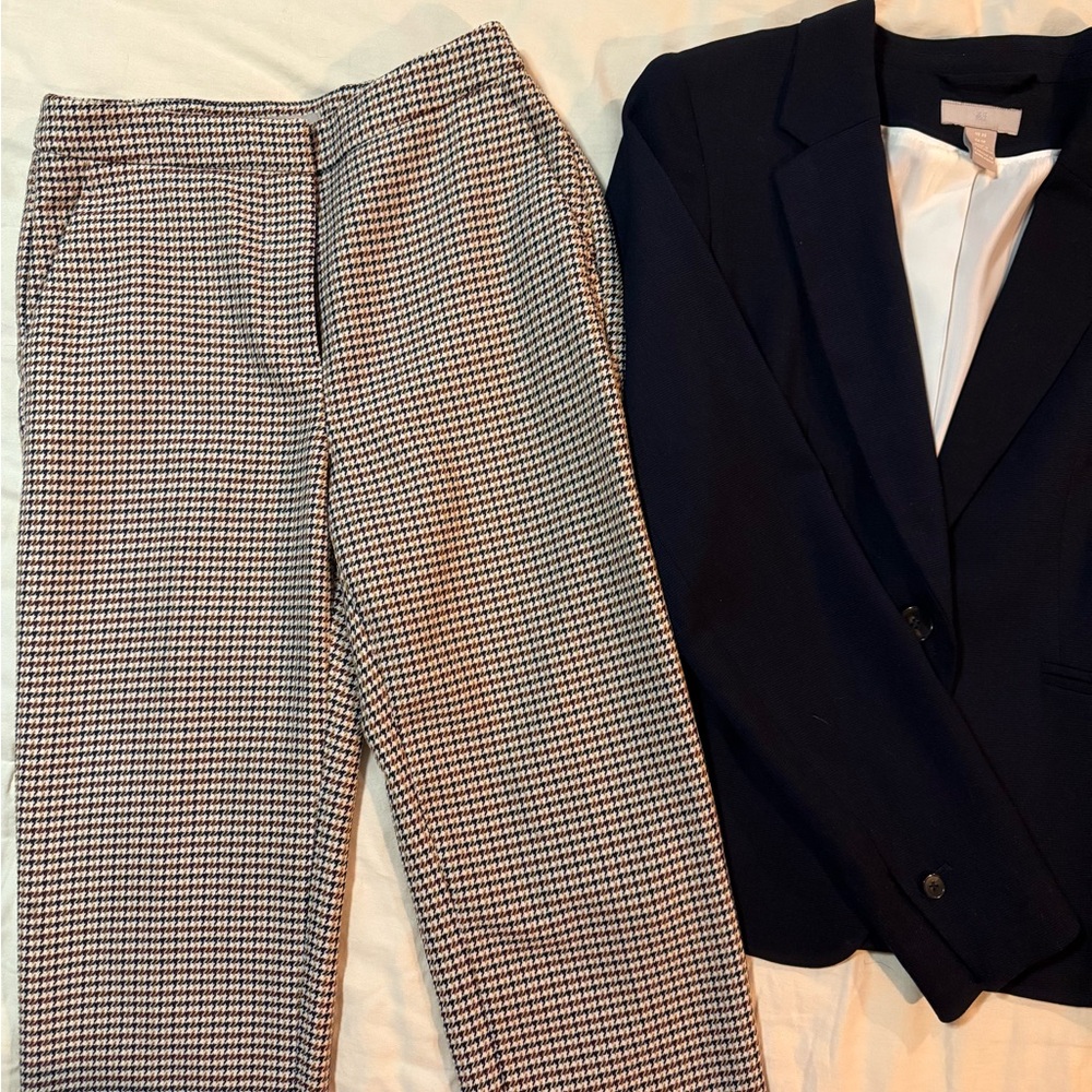 H&M Navy and White Pantsuit